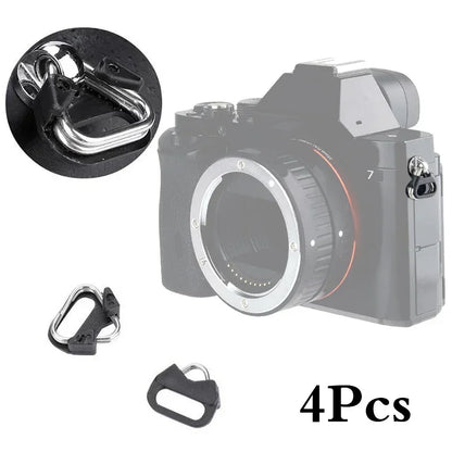 4PCS Camera Strap Belt Hooks - Triangle Split Ring Buckle Replacements for Fujifilm, Olympus & Pentax Cameras