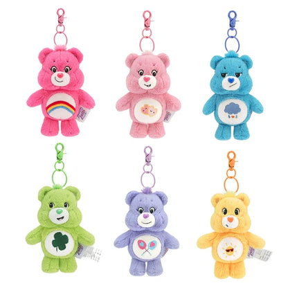 Care Bears Rainbow Plush Keychain - Kawaii Sound Toy Bag Charm & Birthday or Christmas Gift