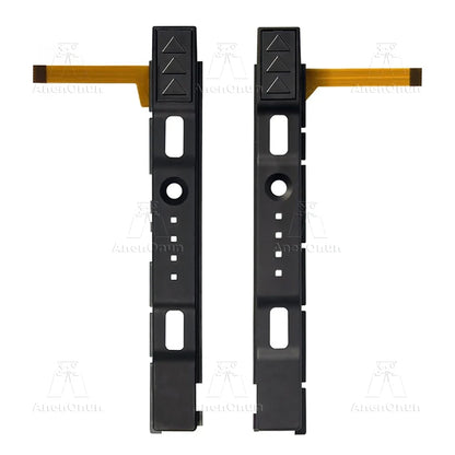 Switch JoyCon Slide Rail Repair Kit - Left & Right Replacement Rails with Sensor Flex Cable for Switch OLED Controllers