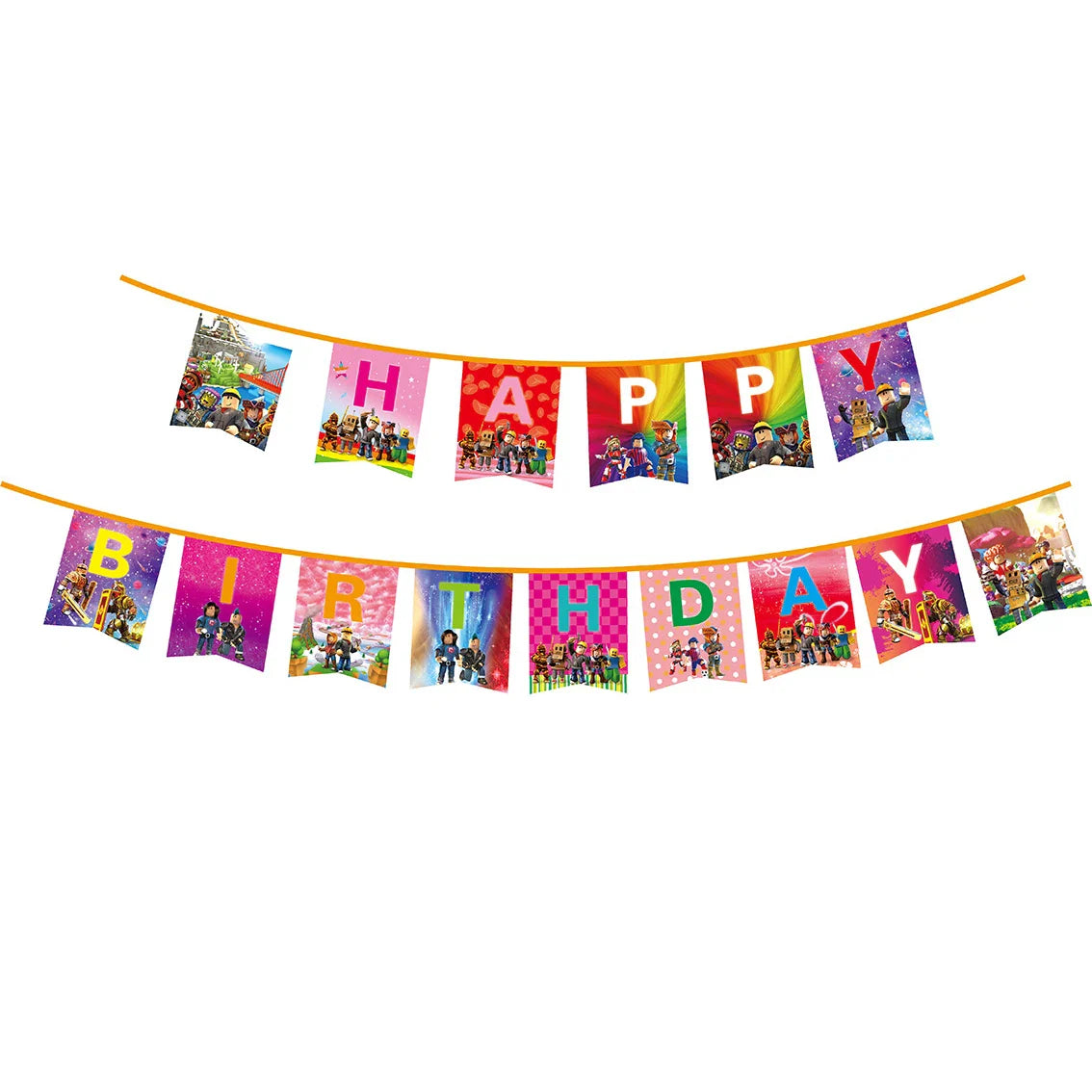 Hot Roblox Theme Party Tablecloth – 108×180cm Disposable Birthday Party Supplies for Boys, Party Decorations & Tableware