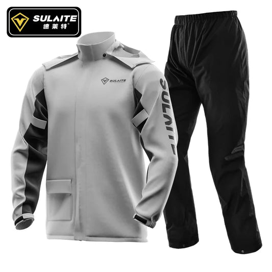 SULAITE Motorcycle Rain Suit - Waterproof Outdoor Rainwear Jacket Pants Shoes Cover for Cycling Fishing Climbing Riding