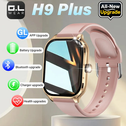 LAXASFIT H9 Promax Smartwatch – Bluetooth Call Answering, Heart Rate & SpO2 Monitoring, Calorie Tracking Fitness Watch
