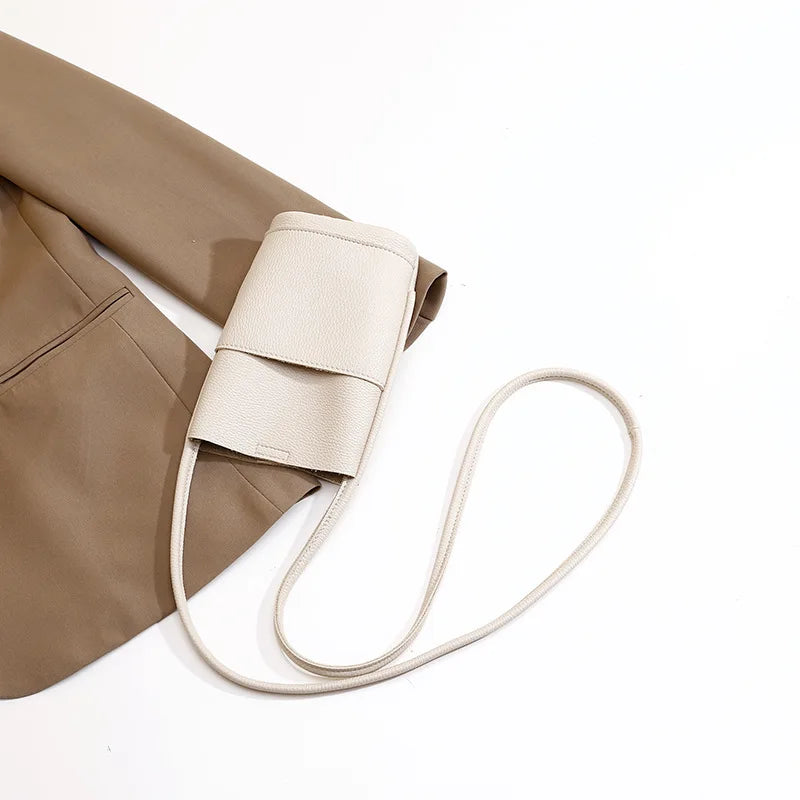 Luxury PU Leather Phone Bag - Custom Letter Crossbody Shoulder Purse for Women’s Fashion Travel & Daily Use