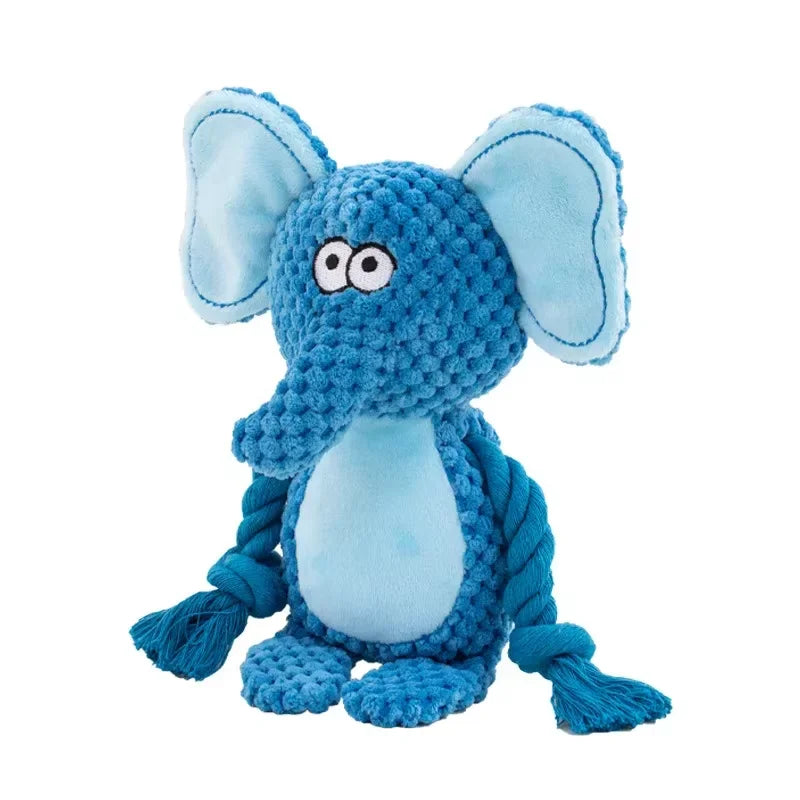 Small Dog Plush Chew Toy - Bite Resistant Squeaky Puppy Rattle Toy for Interactive Pet Play & Training