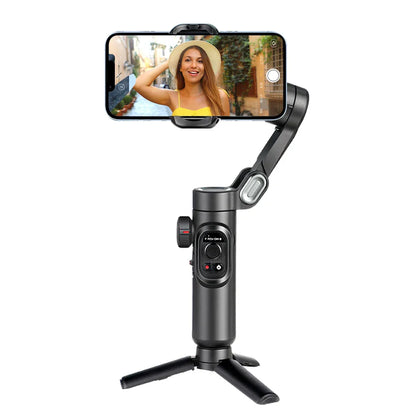 AOCHUAN 3-Axis Handheld Gimbal Stabilizer – Smartphone Stabilizer with Fill Light, Face Tracking for iPhone & Android, Tiktok & Vlog Smart XE