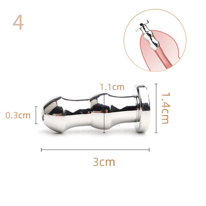 28-Piece Stainless Steel Urethral Sound Set – Hollow Urethra Dilator & Male Stimulation Chastity Toy