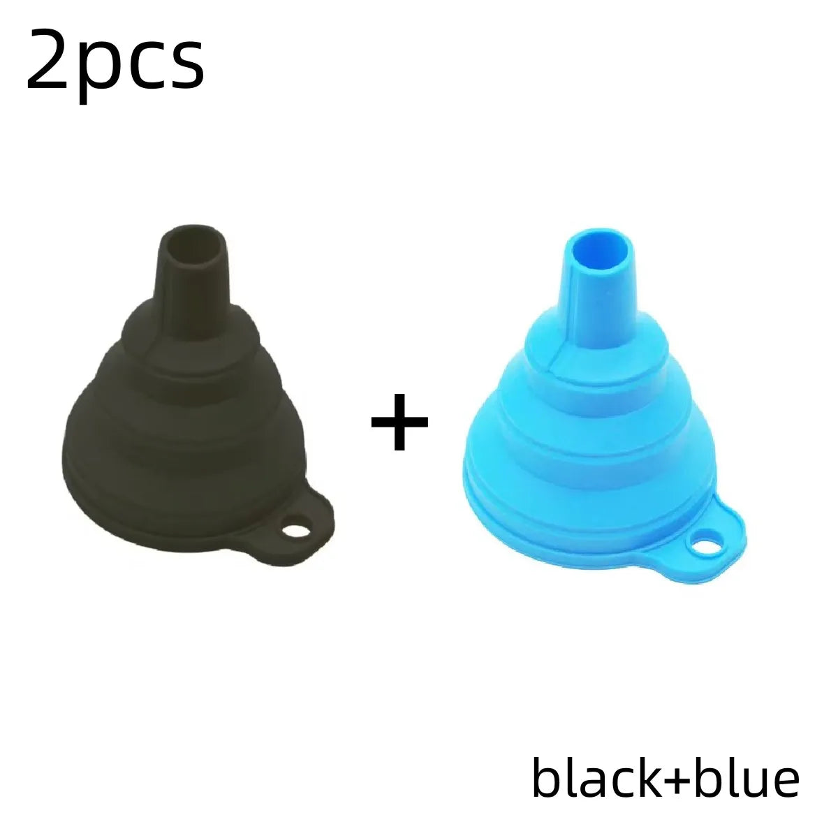 Mini Silicone Foldable Funnel - Collapsible Portable Funnel for Kitchen, Oil, Fuel & More