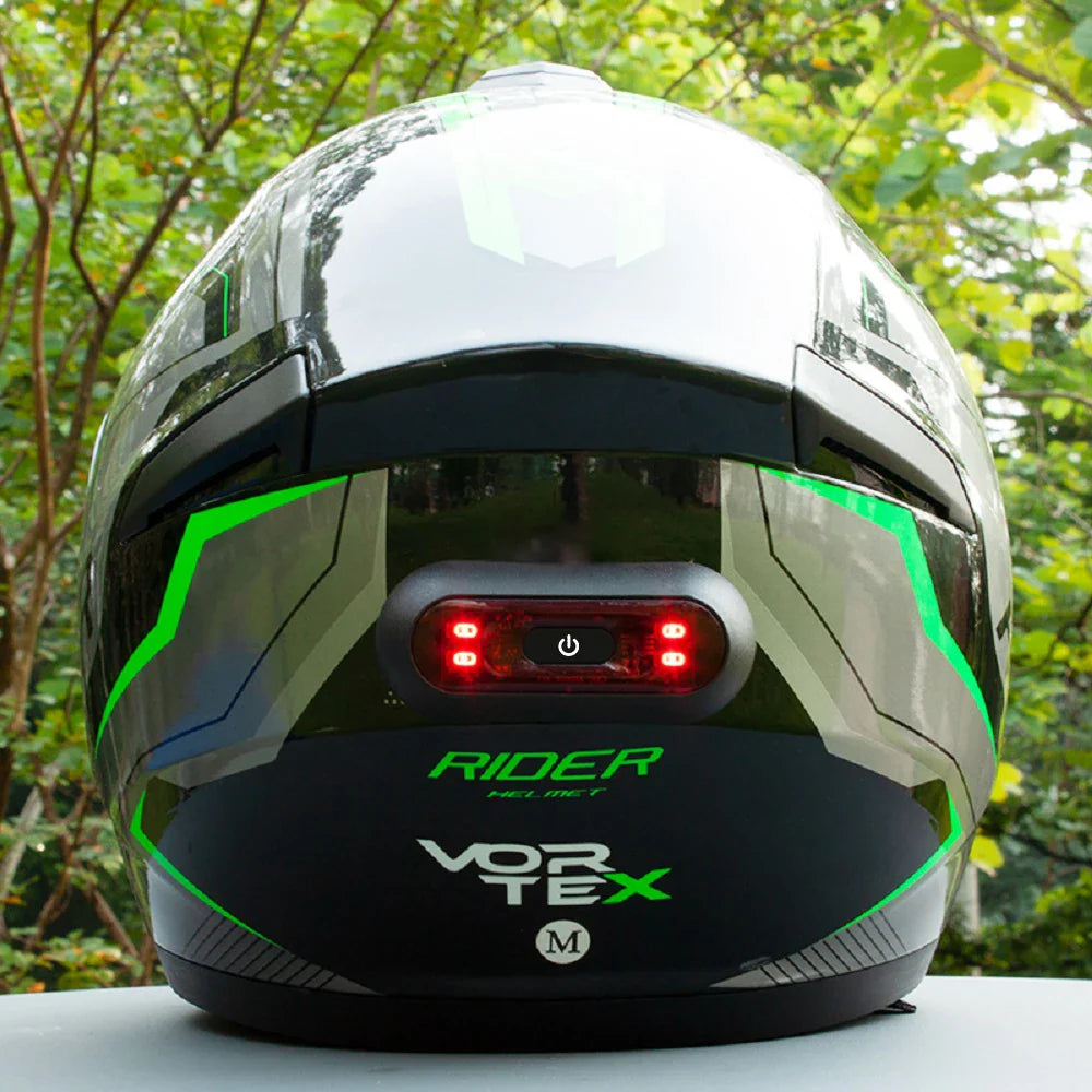 Rechargeable 4-LED Helmet Taillight – Waterproof Motorcycle & Bicycle Safety Warning Rear Signal Light for Night Riding Helmets