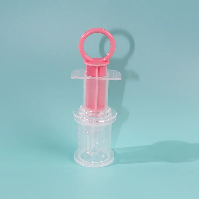 Baby Pacifier Feeder with Liquid Medicine Dispenser - Silicone Needle Design for Safety - Includes 20ml Measuring Cup