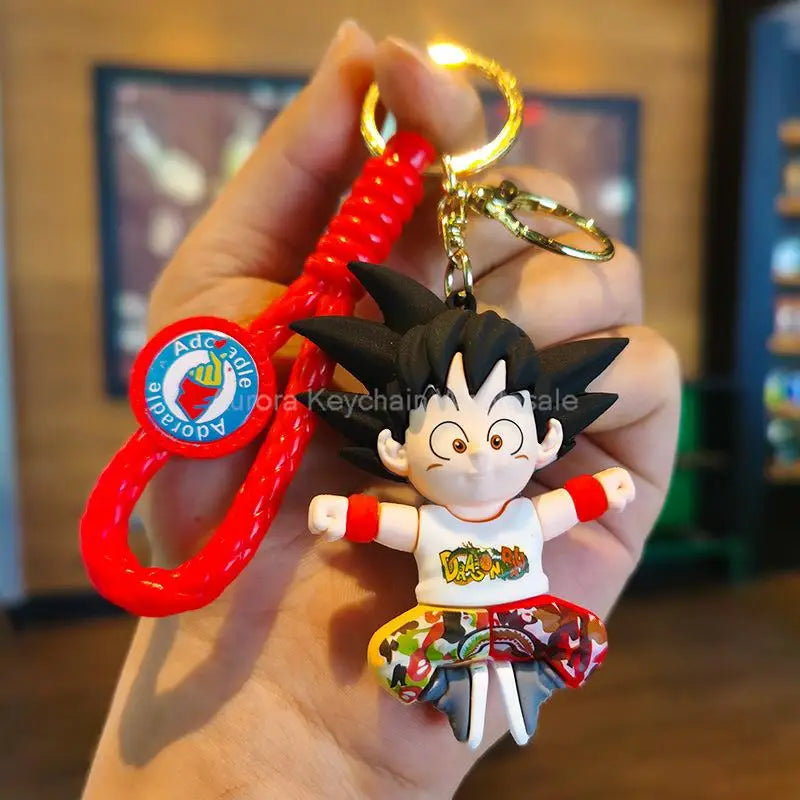 Kawaii Dragon Ball Z Keychain – Super Saiyan Goku, Bulma, Broly, Piccolo & Majin Buu Car Pendant Toy Gift