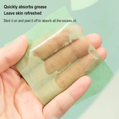 100Pcs Facial Oil Blotting Papers - Portable Oil-Absorbing Face Cleaning Wipes