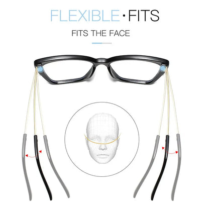 Red Square Oversized Anti Blue Light Glasses – Lightweight Optical Eye Protection Eyewear for Men & Women, Computer & Office Use