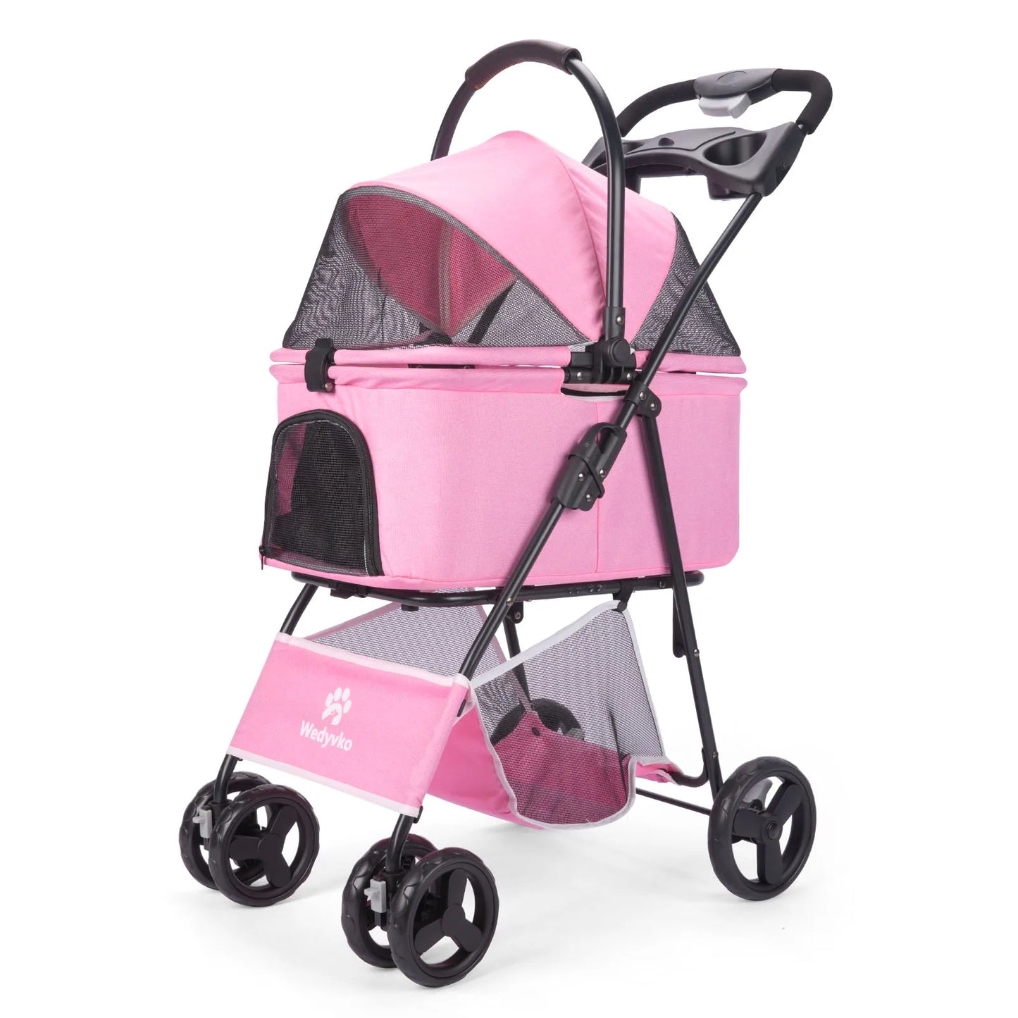 3-in-1 Pet Stroller - Removable Carrier Folding Travel Cart for Small & Medium Dogs and Cats