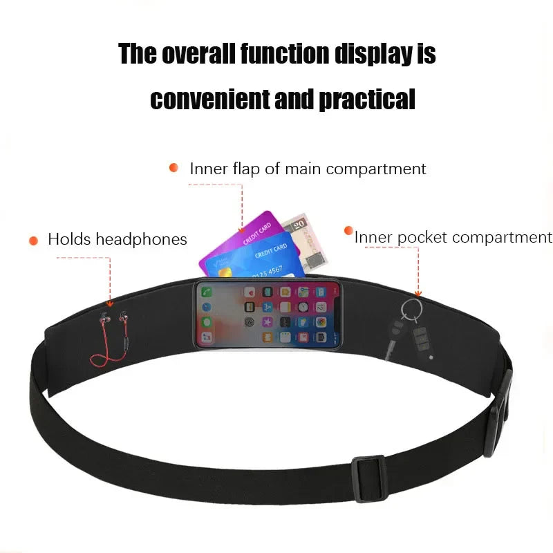 Women's Waist Running Bag: Waterproof Sports Fitness Pouch for Money, Phone, and Keys - Jogging Training Belt, Bike Accessories
