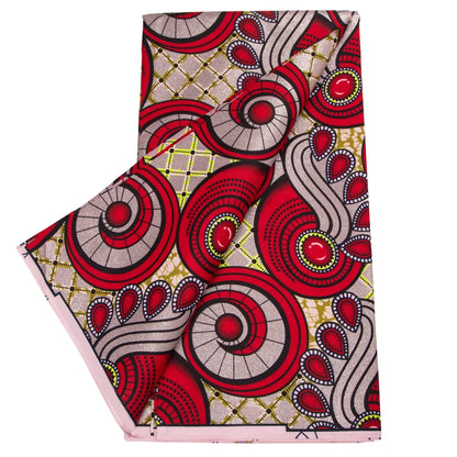 Nigerian Golden Super Ankara Fabric - Glitter Wax Batik Print for Sewing & Crafts