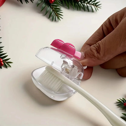 Cute Cherry Toothbrush Holder - Dual Hole Drainage & Ventilated Toothbrush Head Protector for Bathroom Storage