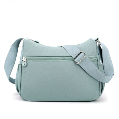 Waterproof Nylon Shoulder Bag | Crossbody Messenger Bag for Women | Ladies Handbag