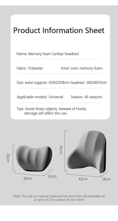 Car Electric Lumbar & Neck Massage Cushion | Single Headrest Vibration Pillow for Seat Support