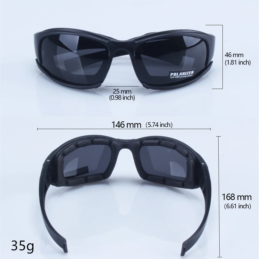X7 Military Polarized Sunglasses – Bulletproof Airsoft Shooting Goggles for Men, Smoke Lens Cycling Glasses