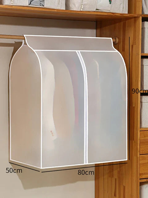 Transparent Clothing Dust Cover — Waterproof Hanging Garment Organizer for Dress & Wardrobe Storage