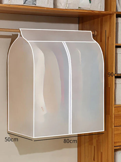 Transparent Clothing Dust Cover — Waterproof Hanging Garment Organizer for Dress & Wardrobe Storage