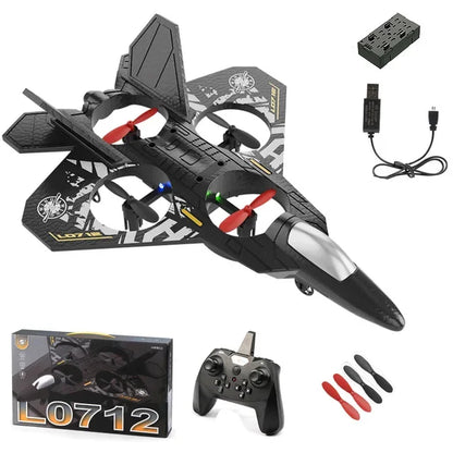 2.4G RC Fighter Plane - Gravity-Sensing EPP Foam Glider with Lights for Boys