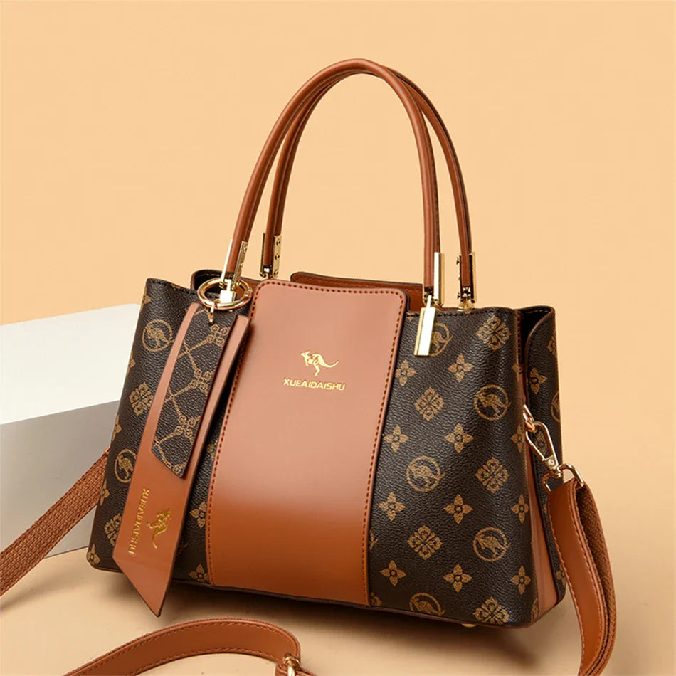 Luxury Women’s Leather Handbag – Large Capacity Shoulder & Crossbody Designer Bag