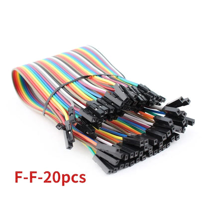 20-Pin Dupont Jumper Wire Set – 20cm Male to Male, Female to Male, Female to Female Cables for Arduino & DIY Electronics