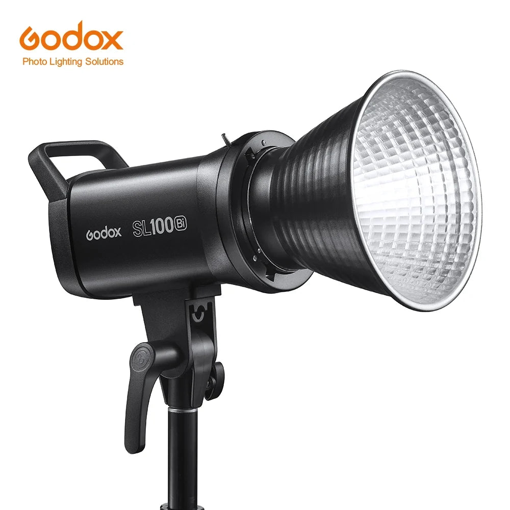Godox SL100Bi LED Video Light - 100W Bi-Color 2800-6500K Studio Light with Bowens Mount & LCD Display