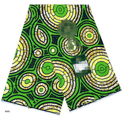 African Real Wax Print Fabric 100% Cotton - Ghana Style Ankara Pagne Nigeria Wax Tissu Soft Printed Fabric