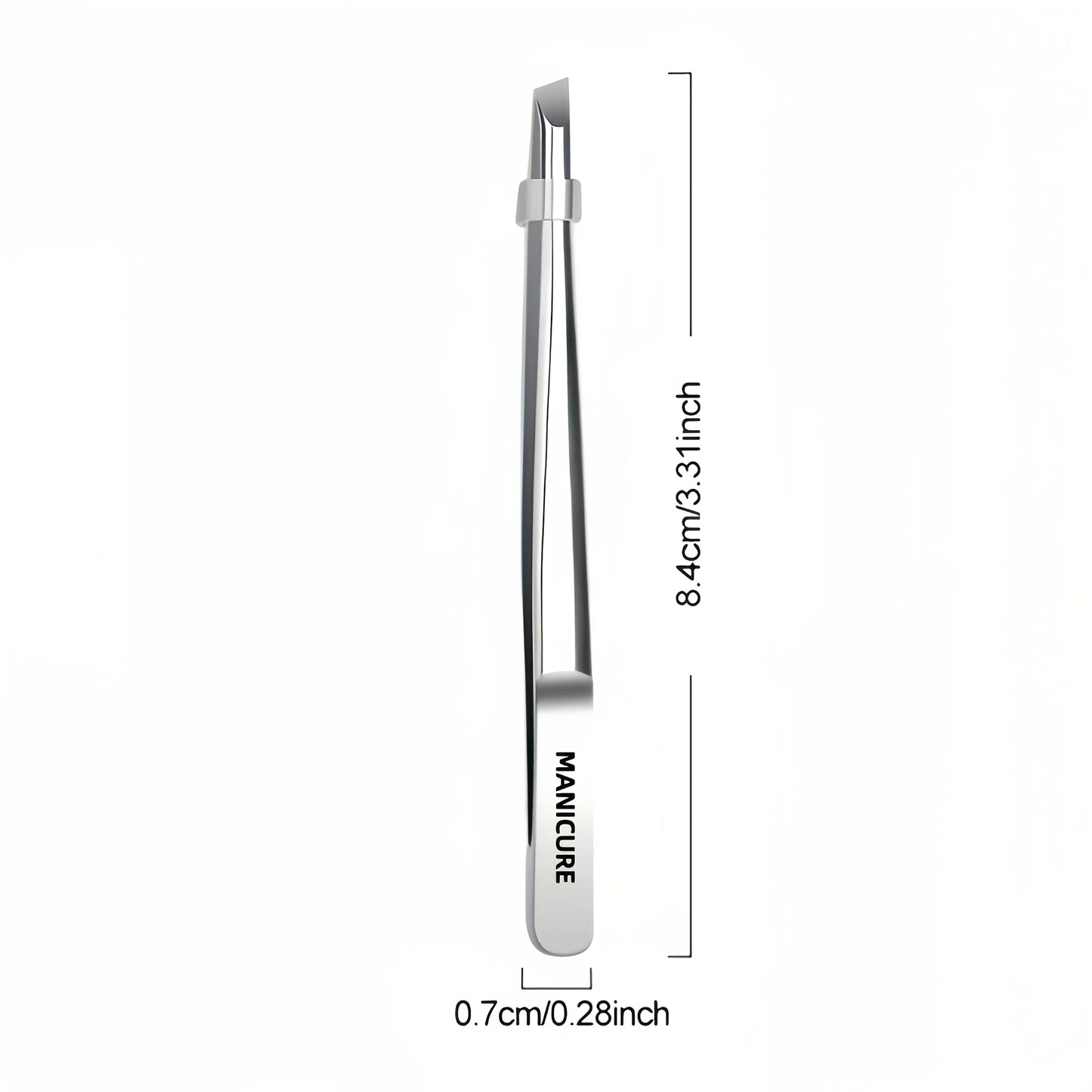 Stainless Steel Tweezers Tool - Precision Eyebrow Eyelash Applicator for Beard & Mustache Grooming