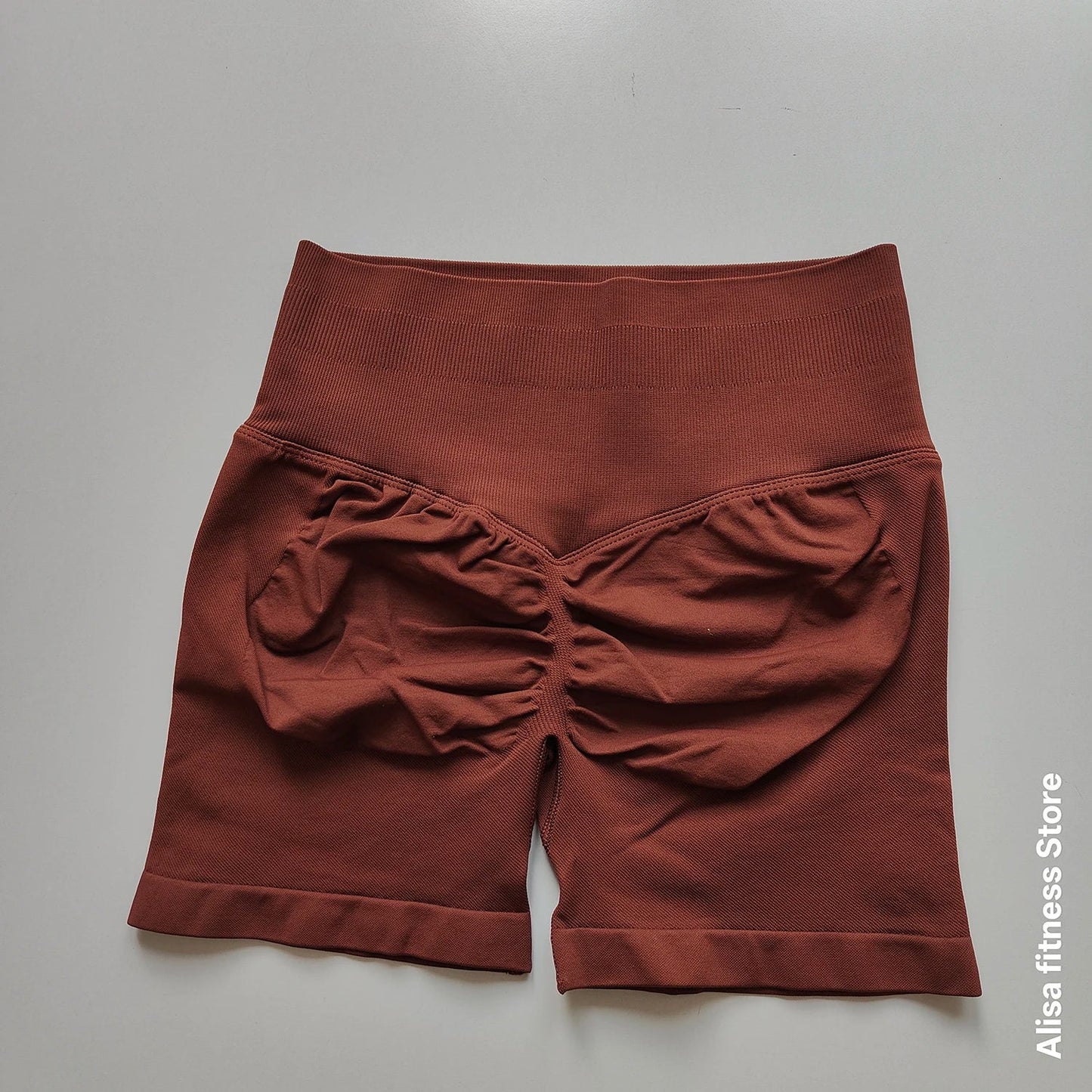 High Waisted Yoga Shorts - Seamless Tummy Control Fitness Shorts for Running, Workout & Activewear