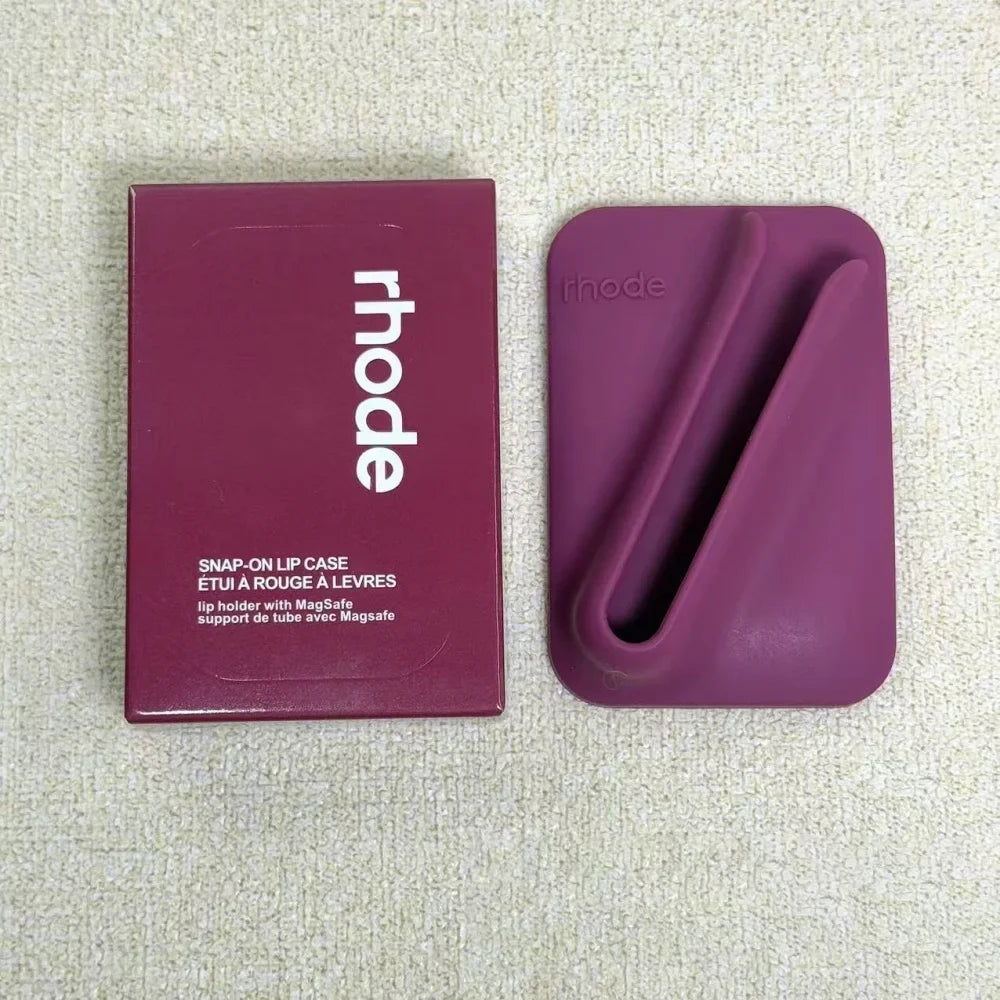 Magnetic Snap-On Lip Gloss Phone Case - MagSafe-Compatible Lipstick Holder for Mobile Phones