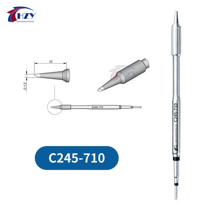 HZY C245 Series Soldering Iron Tips Set – I/IS/K/SK/939/945/966 Universal T245 Compatible Tips for Phone Repair & Soldering Stations