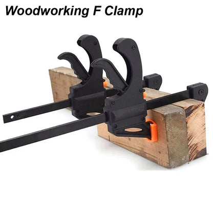 4-Inch F-Style Woodworking Clamp - Quick-Release Ratchet Squeeze Clamp for Carpentry & DIY Projects