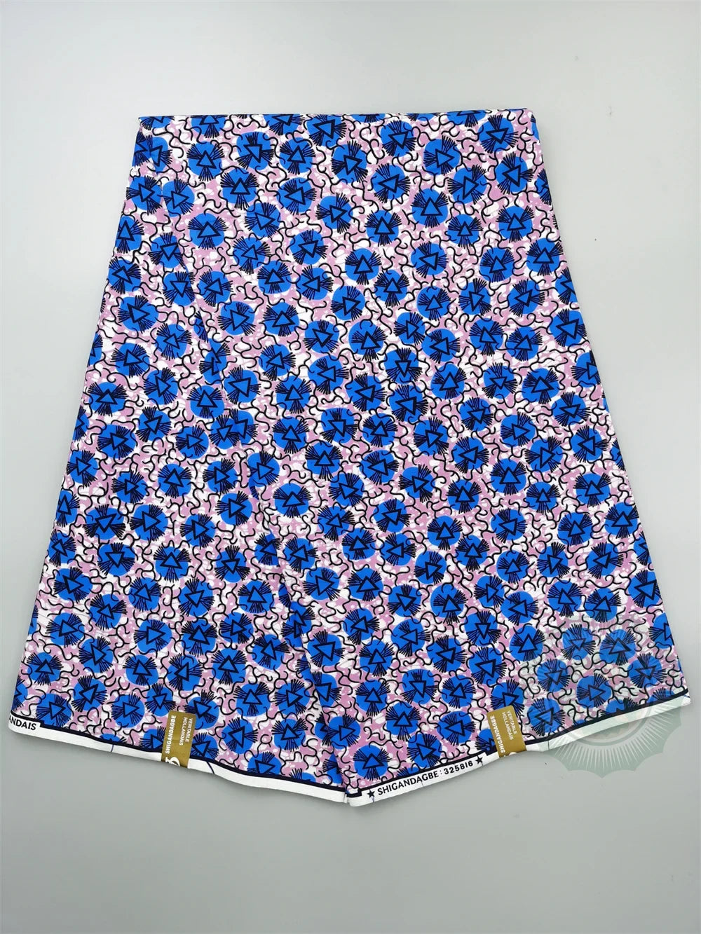 Guaranteed Original African Wax Fabric - 100% Cotton Real Ankara Print 6 Yards for Wedding Dresses & Sewing
