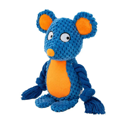 Small Dog Plush Chew Toy - Bite Resistant Squeaky Puppy Rattle Toy for Interactive Pet Play & Training