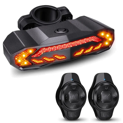 Rockbye Rechargeable Wireless Bike Tail Light with Turn Signals, Anti-Theft Alarm & Bicycle Safety Light