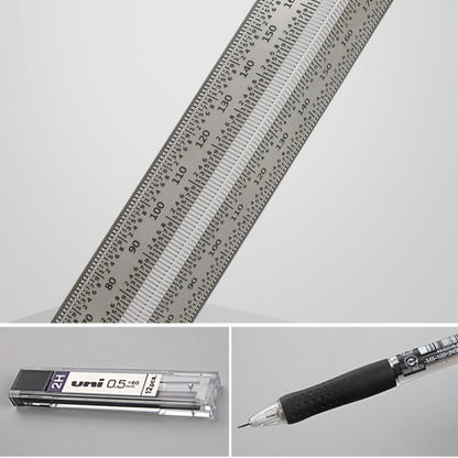 High Precision T-Type Scale Ruler — Stainless Steel Woodworking Scribing & Marking Gauge