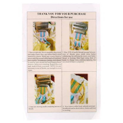 Hand Tapestry Wood Loom - Small Weaving Frame Tool for Clothes, Jeans Repair & DIY Knitting Crafts