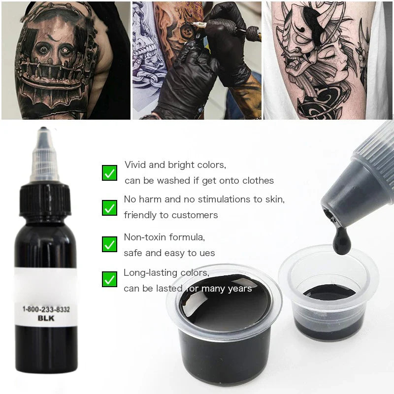 14-Color Professional Tattoo Ink – Natural Plant-Based Micro Pigment for Permanent Body Art & Paint