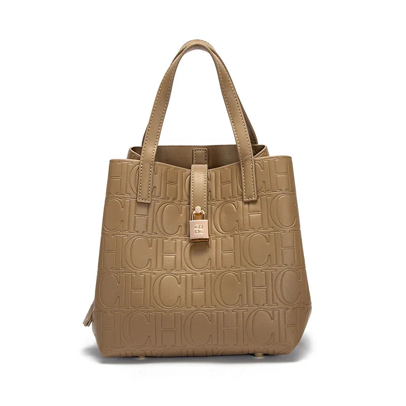 2024 Classic Retro Women's Handbag - Fashion Letter Printed with Metal Accessories, Large Capacity and Solid Color
