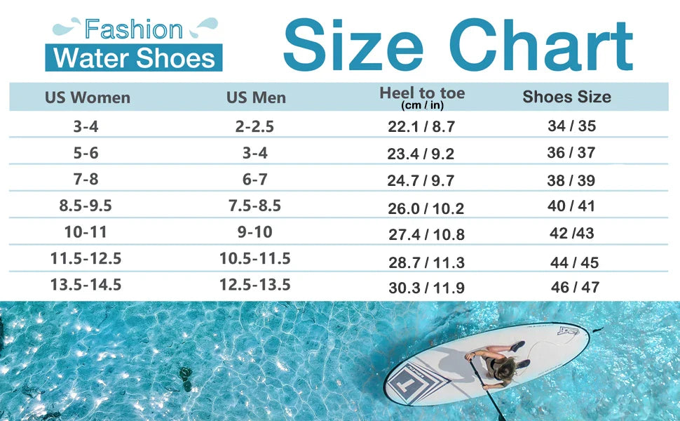Men’s & Women’s Water Aqua Shoes – Unisex Breathable Swimming Sneakers, Quick-Dry Barefoot Beach Sandals & Wading Flats