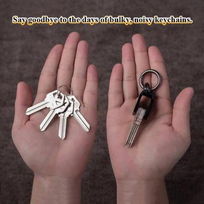 EDC Mini Key Organizer – Aluminum & Carbon Fiber Keychain Holder for Car Key Fob & Keys