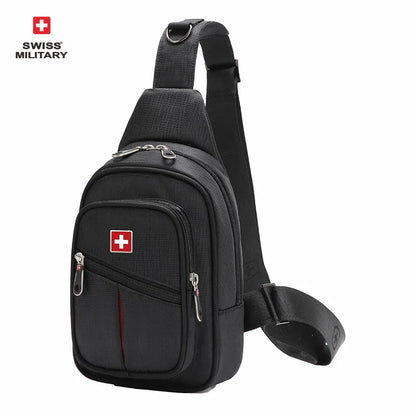 SWISS Men’s Chest Bag – Outdoor Waterproof Shoulder Crossbody Bag, Large Space, Practical & Durable Sling Bag for Men