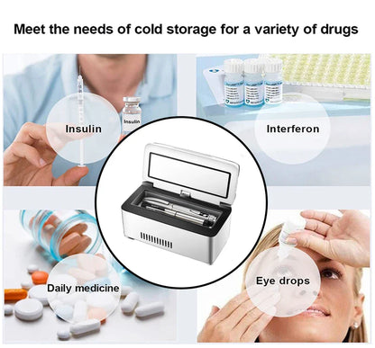 13600mAh Mini USB Refrigerator – High-Power Insulin & Pill Box Cooler, 0-18°C Refrigerated Incubator