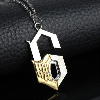 Grimmjow Jaegerjaquez 6th Blade Logo Keychain - Anime Cosplay Necklace Jewelry Fan Collection Gift