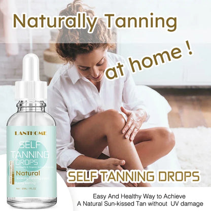 30ml Self-Tanning Drops — Natural-Looking Sunless Body Tanner Lotion for Skin Care