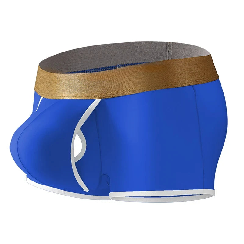 Men’s Ice Silk Boxer Shorts - Summer Breathable Lightweight U-Pouch Flat Boxers Soft Comfortable Underwear