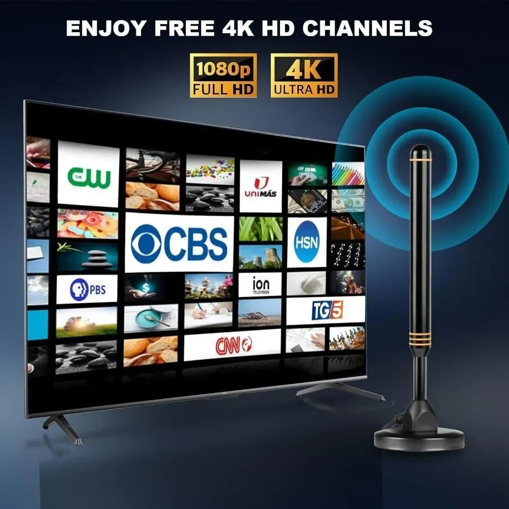400+ Miles Long Range HD TV Antenna - Indoor & Outdoor Digital Antenna for Smart TV Local Channels